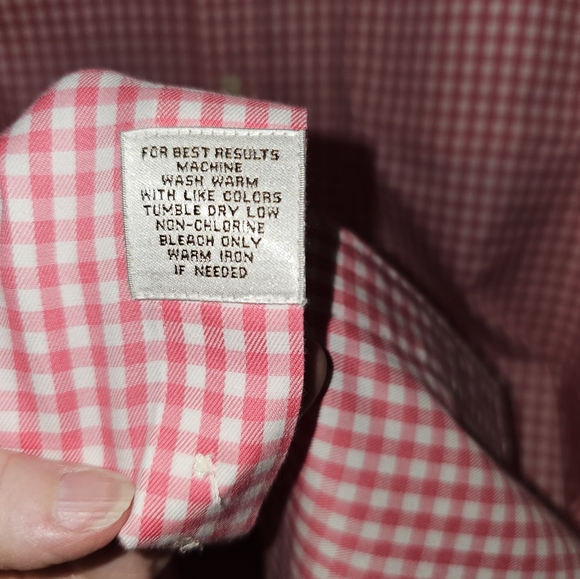 Peter Millar, Men's XL Pink Gingham Long Sleeve Button Down Shirt, NWOT - Picture 6 of 10